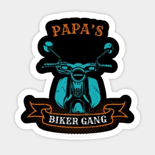 Papa's Biker Gang Father's Day Sticker